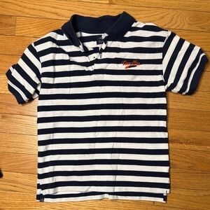 Navy and White Striped Polo for Girls